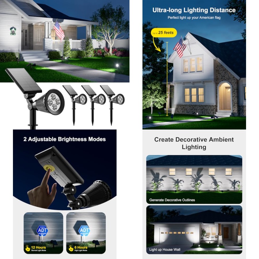 Outdoor Spotlight - Faretti Solari da Esterno Impermeabili per