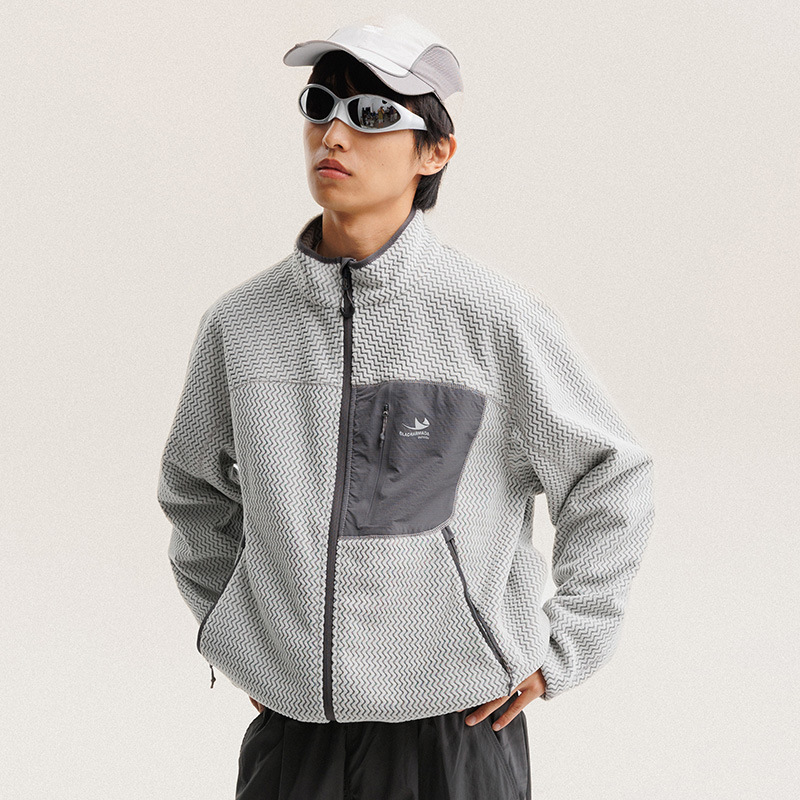 Outdoor Sport Coat - Giacca in Pile Polare con Strisce