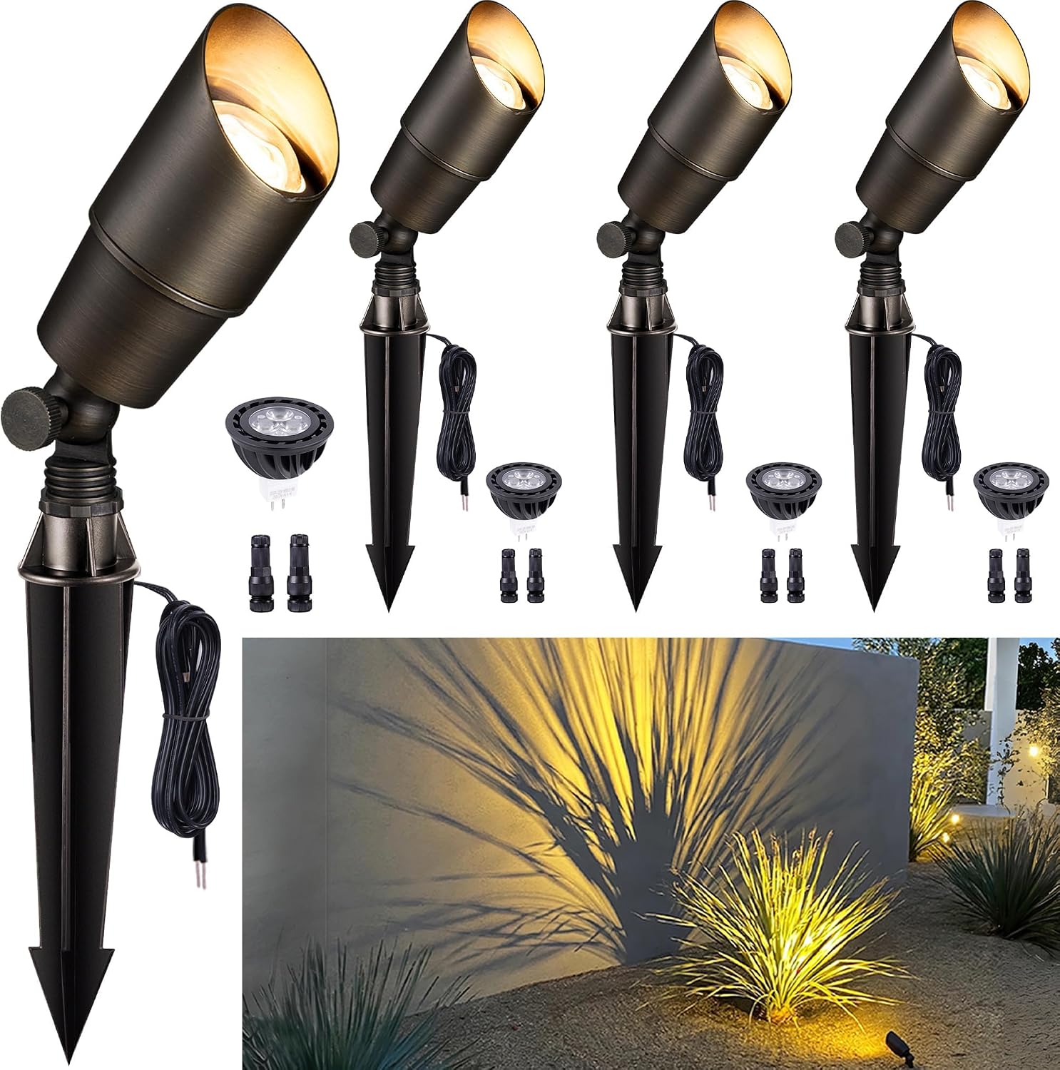Outdoor Spotlight - Faretti LED da Esterno in Ottone